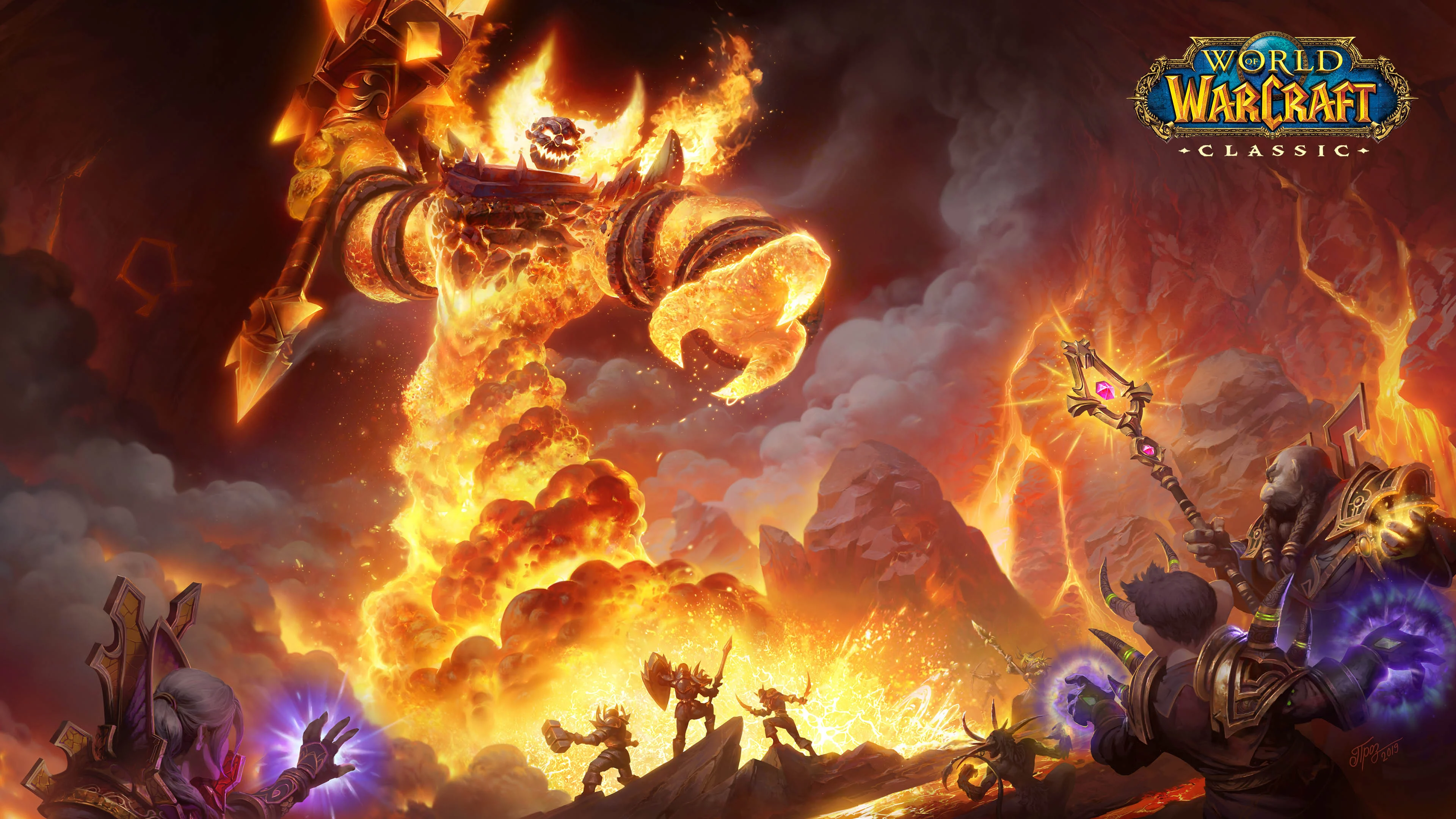 WoW Classic Ragnaros Wallpaper 3840x2160 4K BK01
